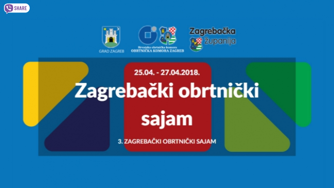 3. Zagrebački obrtnički sajam od 25. do 27. travnja